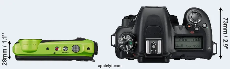 Compare XP120 versus D7500 top