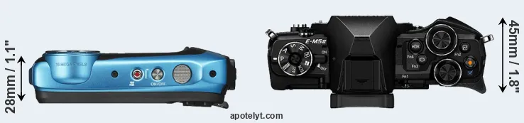 Compare XP130 versus E-M5 II top
