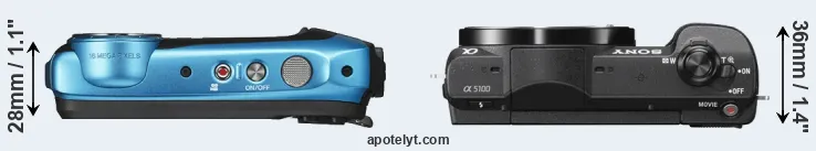 Compare XP130 versus A5100 top