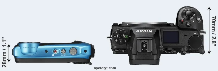 Compare XP140 versus Z6 II top
