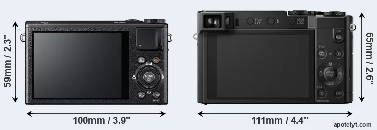 Comparison XQ1 or TZ100 rear