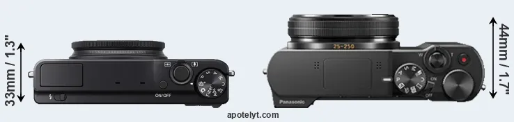 Compare XQ1 versus TZ100 top
