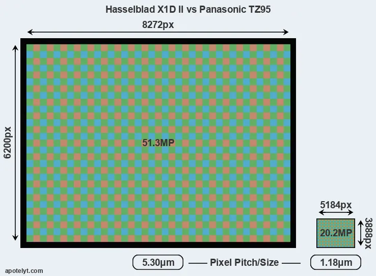 X1D II versus TZ95 MP