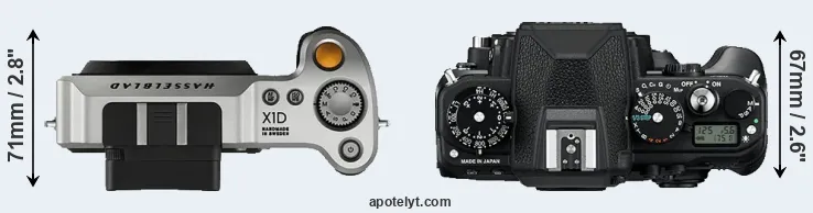 Compare X1D versus Df top