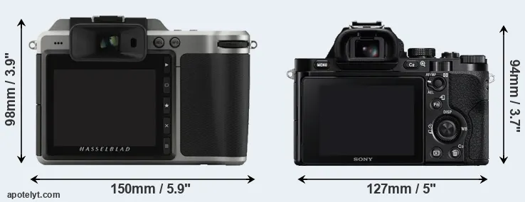 Comparison X1D or A7 rear