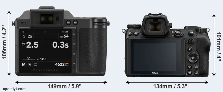 Comparison X2D 100C or Z6 rear