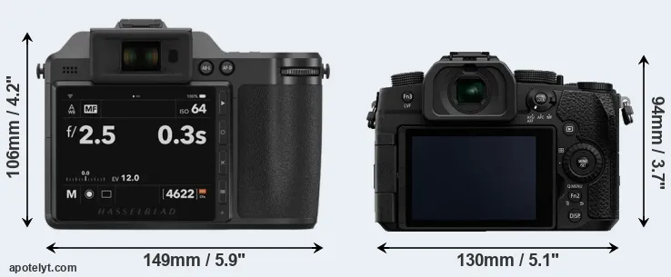 Comparison X2D 100C or G95 rear