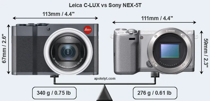 Size Leica C-LUX vs Sony NEX-5T