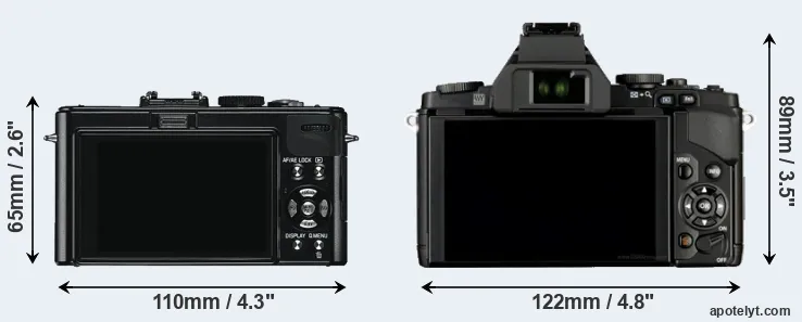 Comparison D-LUX 5 or E-M5 rear