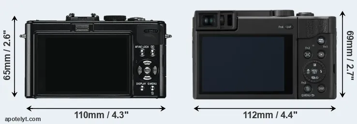 Comparison D-LUX 5 or ZS80 rear
