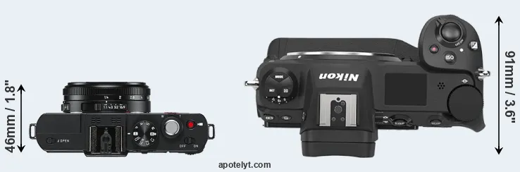 Compare D-LUX 6 versus Z9 top