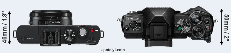 Compare D-LUX 6 versus E-M10 III top