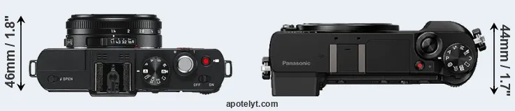 Compare D-LUX 6 versus GX80 top