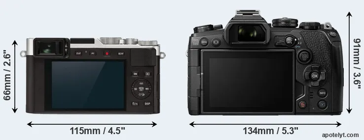 Comparison D-LUX 7 or E-M1 III rear