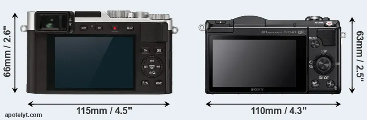 Comparison D-LUX 7 or A5000 rear