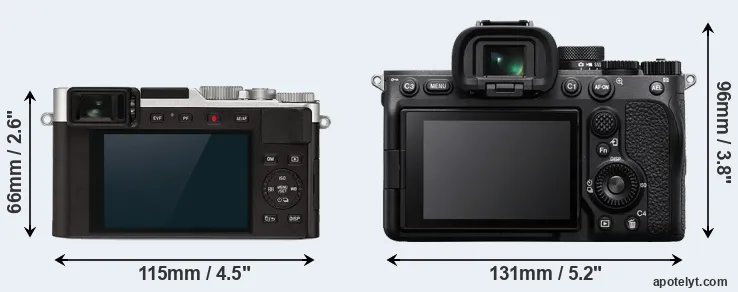 Comparison D-LUX 7 or A7 IV rear