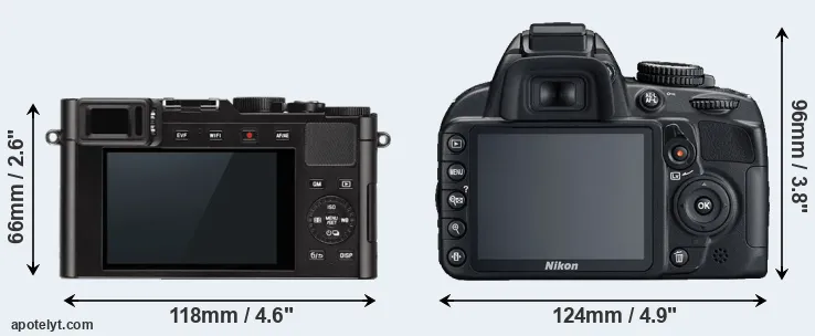 Comparison D-LUX Typ 109 or D3100 rear