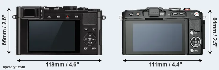Comparison D-LUX Typ 109 or E-PL6 rear