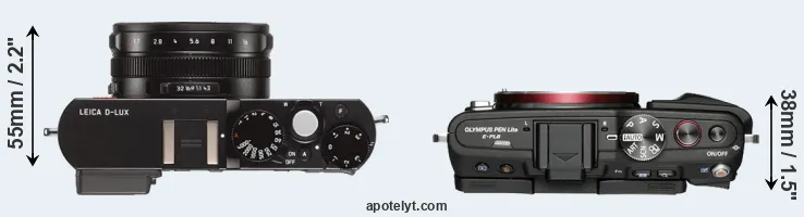 Compare D-LUX Typ 109 versus E-PL6 top