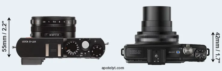 Compare D-LUX Typ 109 versus XZ-1 top