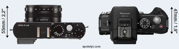 Compare D-LUX Typ 109 versus G3 top