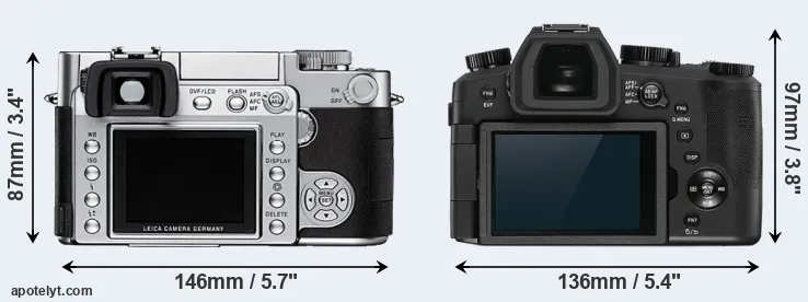 Comparison Digilux 3 or V-LUX 5 rear