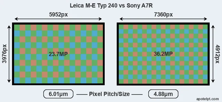 M-E Typ 240 versus A7R MP