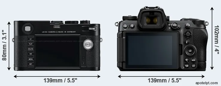 Comparison M Typ 240 or Z6 III rear