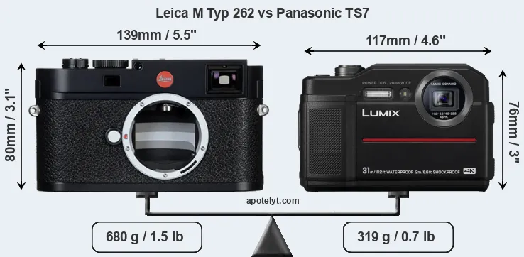 Size Leica M Typ 262 vs Panasonic TS7