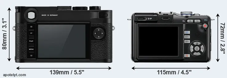 Comparison M10-P or E-PL1 rear