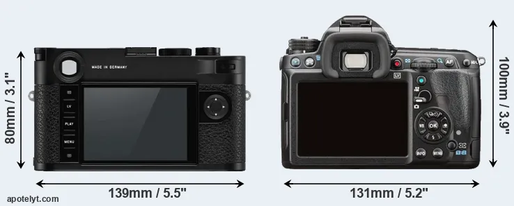 Comparison M10-P or K-3 II rear