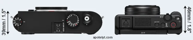Compare M10-R versus ZV-1F top