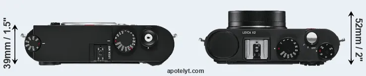 Compare M10 versus X2 top