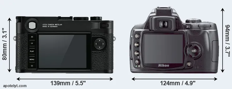 Comparison M10 or D40X rear