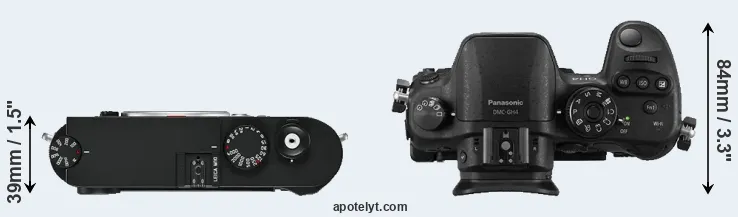Compare M10 versus GH4 top