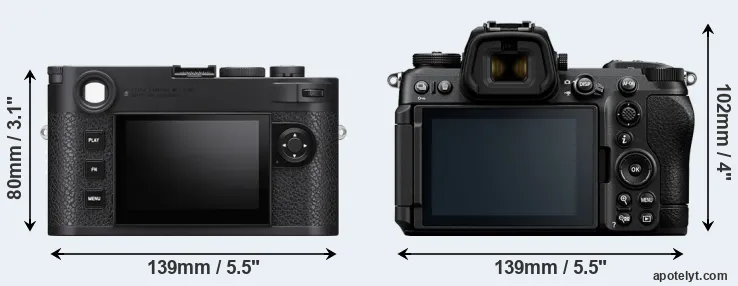 Comparison M11 or Z6 III rear