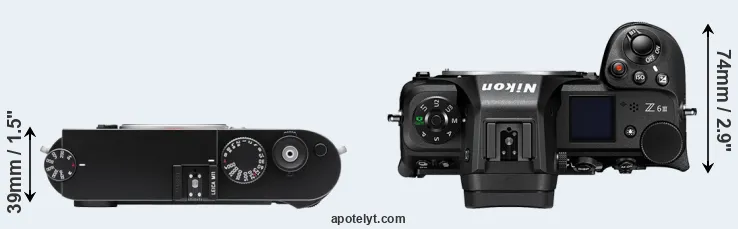 Compare M11 versus Z6 III top