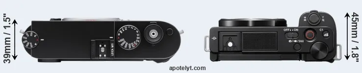 Compare M11 versus ZV-E10 top