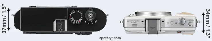 Compare M9 versus E-PM2 top