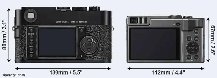 Comparison M9 or ZS70 rear