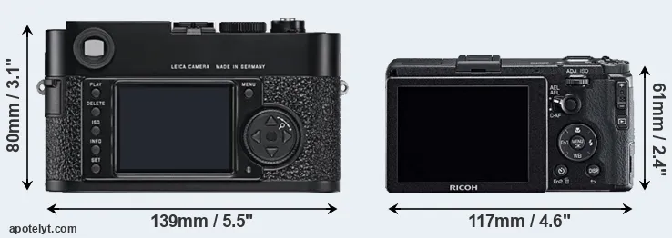 Comparison M9 or GR rear