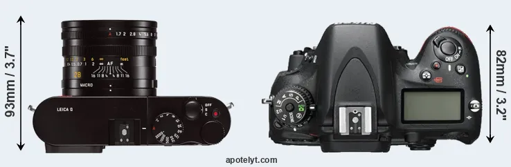 Compare Q Typ 116 versus D600 top