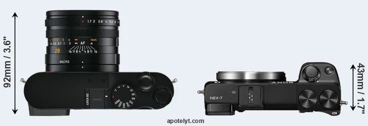 Compare Q2 versus NEX-7 top