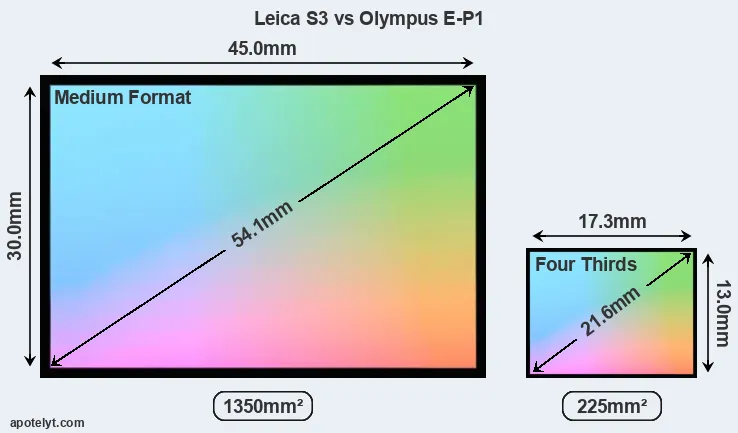 Leica S3 and Olympus E-P1 sensor measures