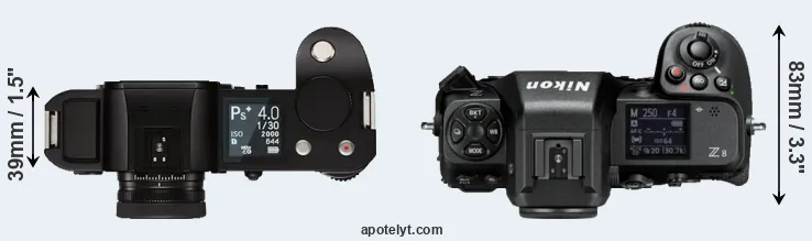 Compare Leica SL versus Z8 top