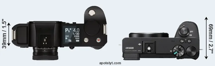 Compare Leica SL versus A6600 top