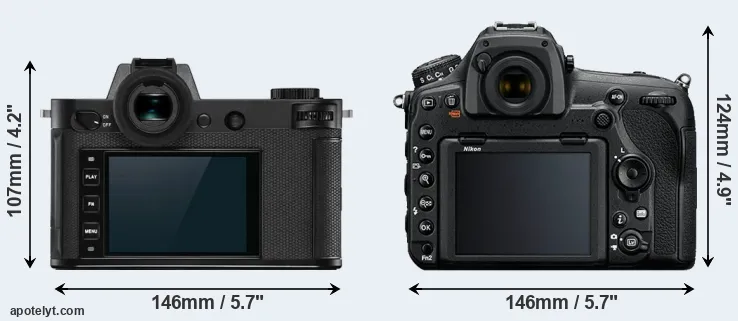 Comparison Leica SL2-S or D850 rear