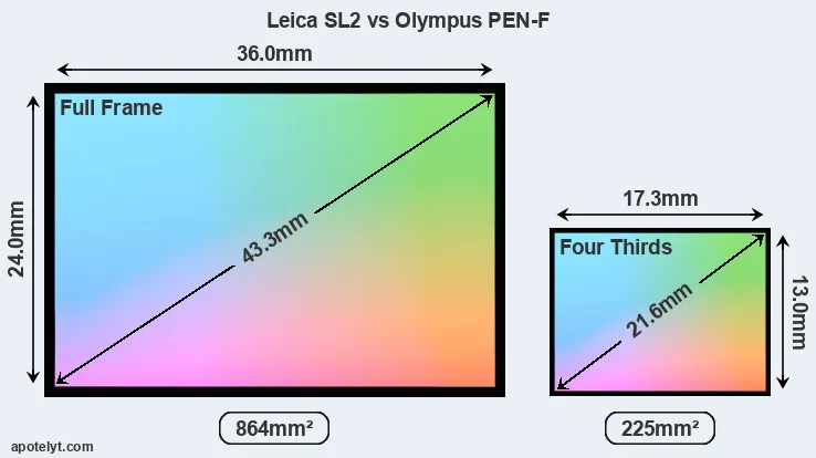 Leica SL2 and Olympus PEN-F sensor measures