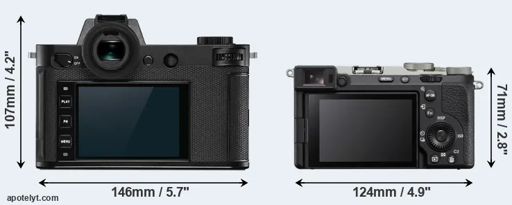 Comparison Leica SL2 or A7C II rear