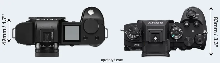 Compare Leica SL2 versus A9 III top